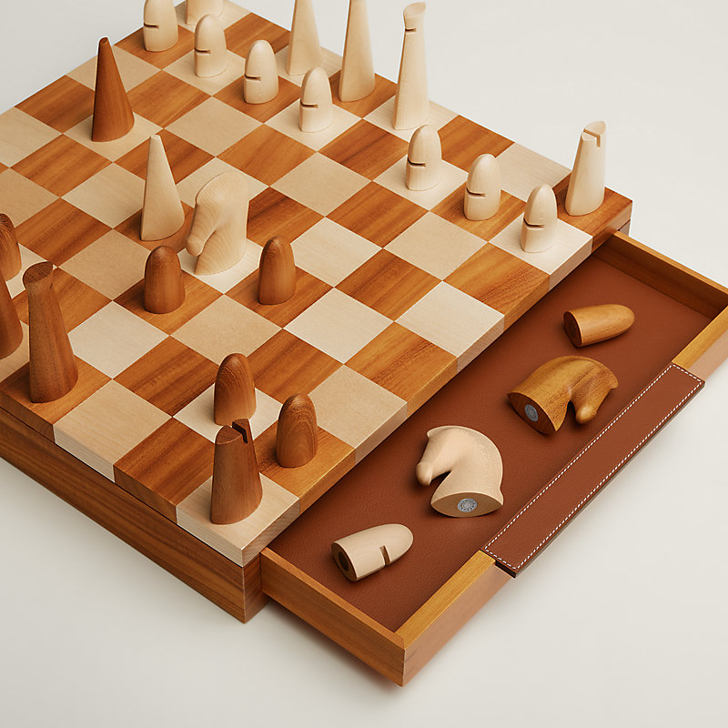 Samarcande II chess set - Blue | Hermès Canada